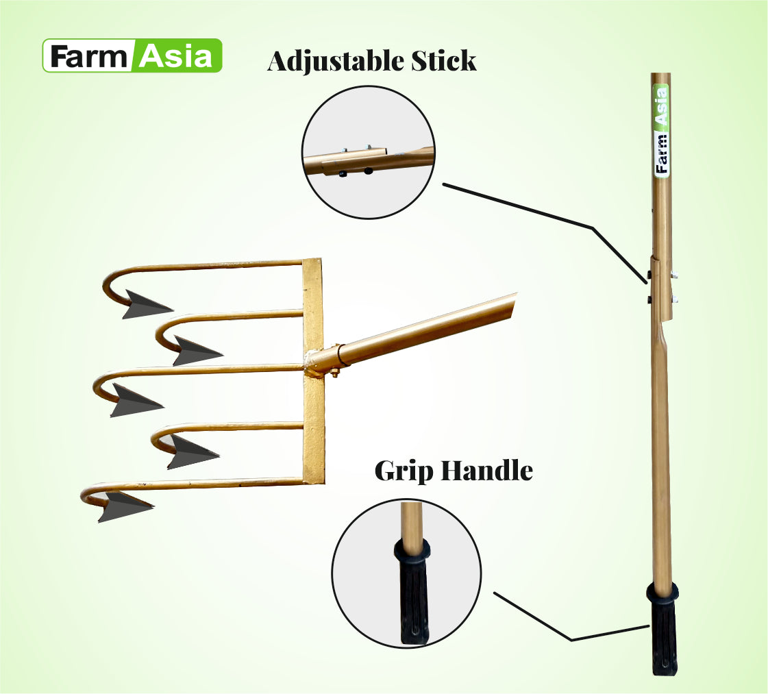 FarmAsia 5 Tyin Hand Cultivator for Farming & Gardening