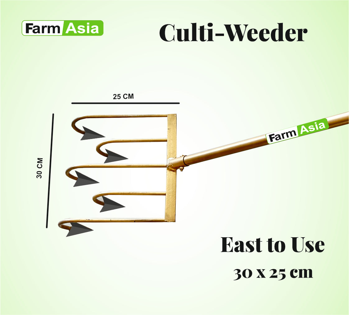 FarmAsia 5 Tyin Hand Cultivator for Farming & Gardening