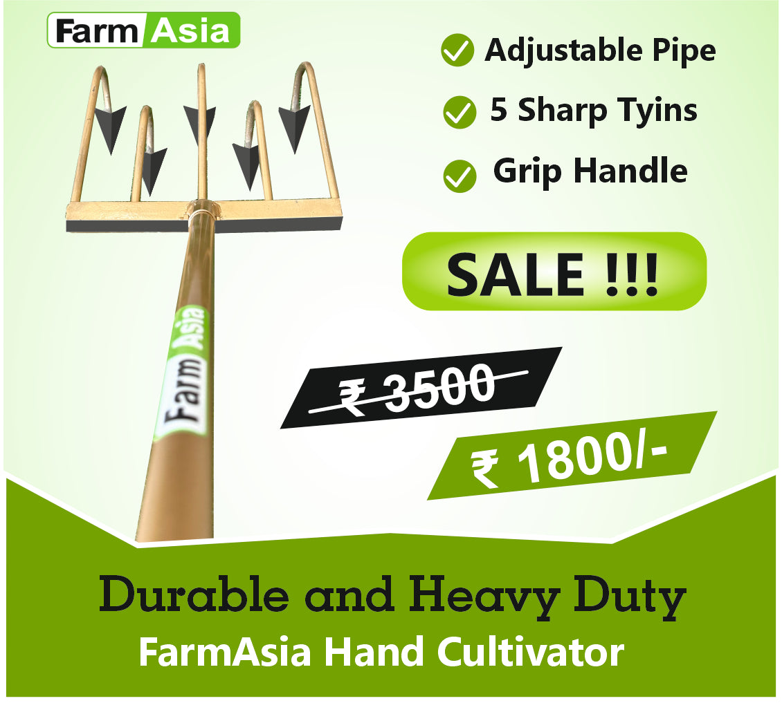 FarmAsia 5 Tyin Hand Cultivator for Farming & Gardening
